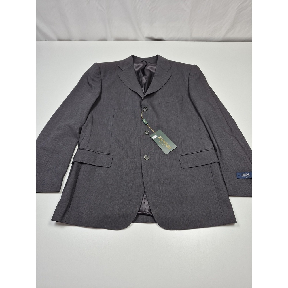 Zanieri Blazer Mens 42R Gray Super 100s Wool Made In Italy Jacket NWT Reda